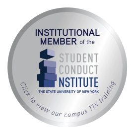 Badge for student conduct institute