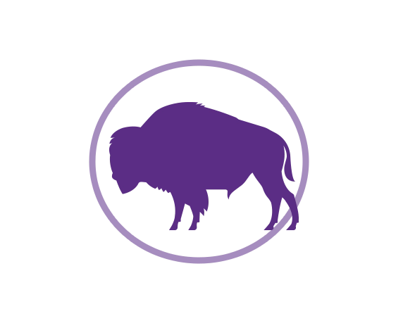 icon of buffalo in circle