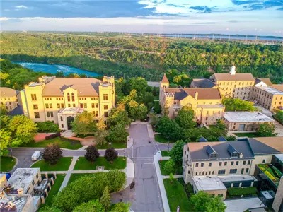 Aerial view of the Niagara University Campus