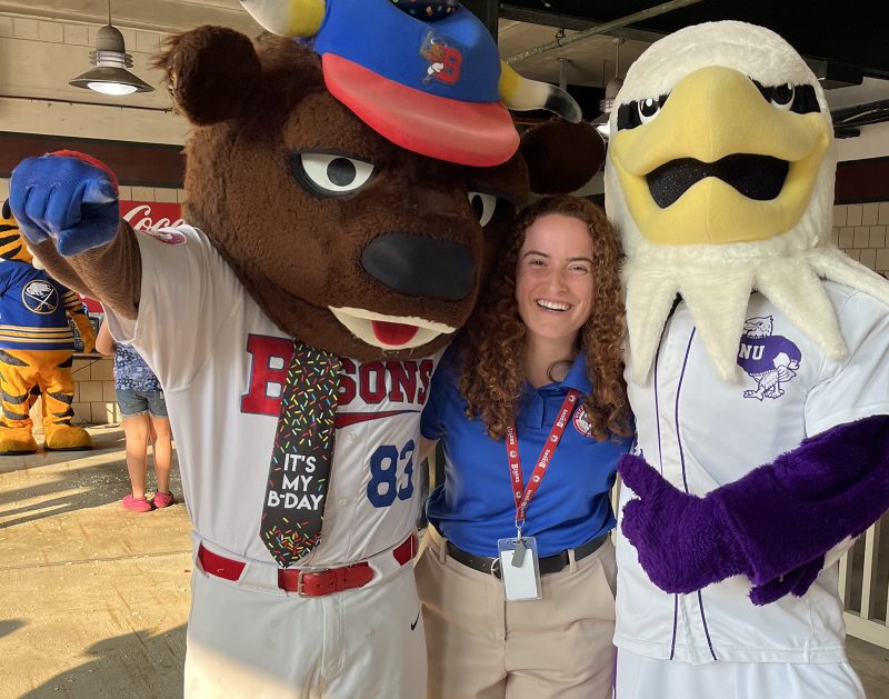 Ari with Monte and Buster Bison