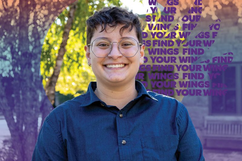 College student smiles for College of Education Open House