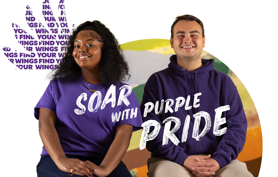 Two NU students smiling