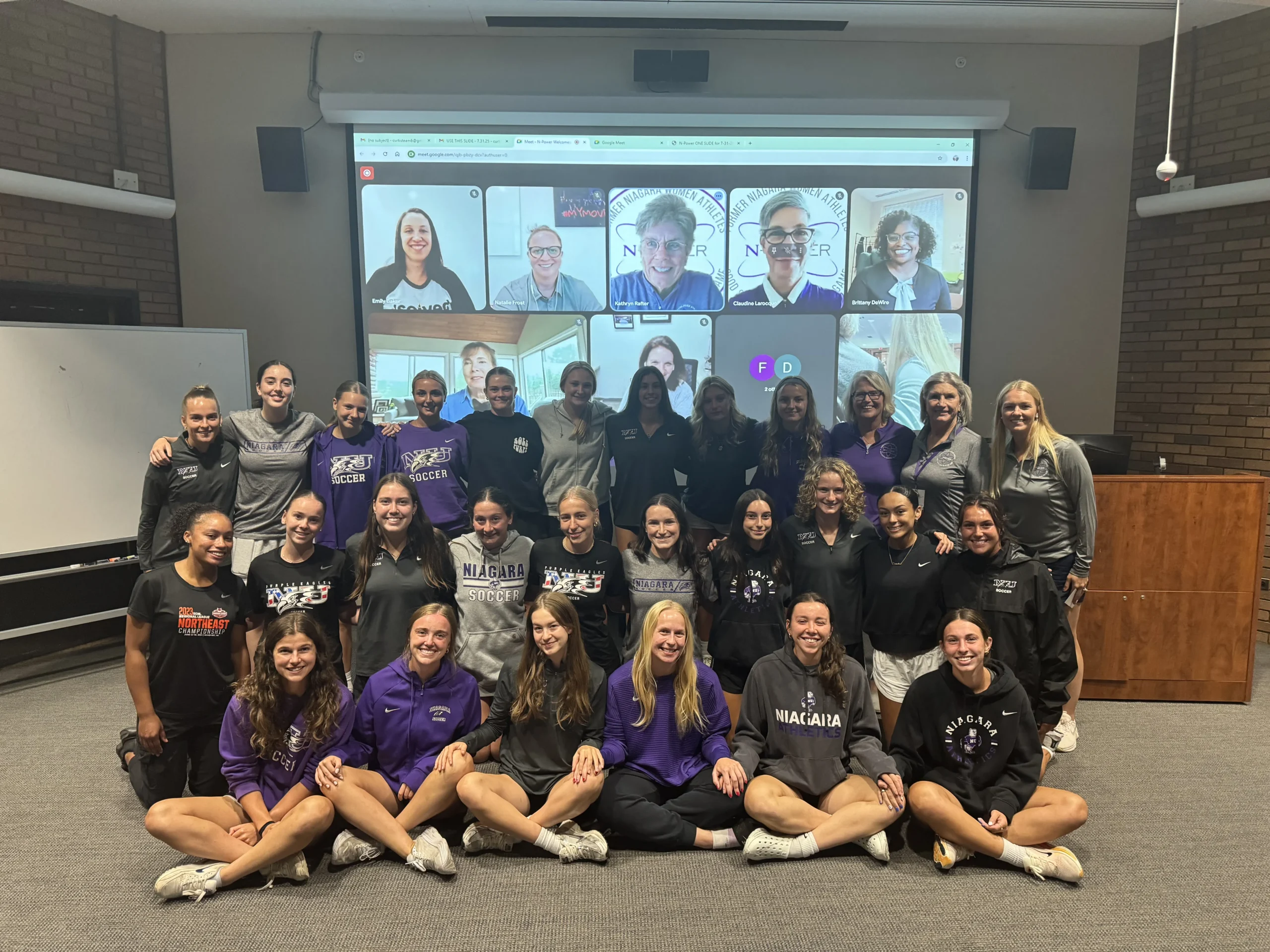 Group of NU woman athletes