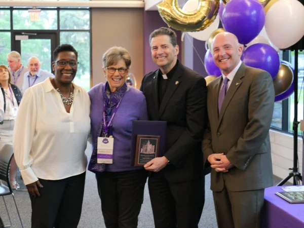 award ceremony during alumni weekend