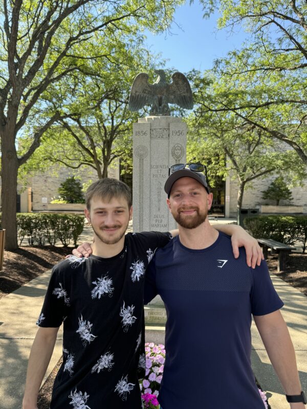 Student with dad