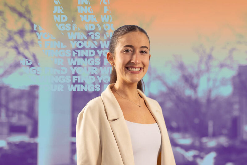 NU Student at Spring Open House